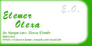 elemer olexa business card